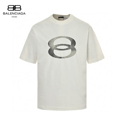 T-shirt oversize Balenciaga à logo « 8 » (blanc)