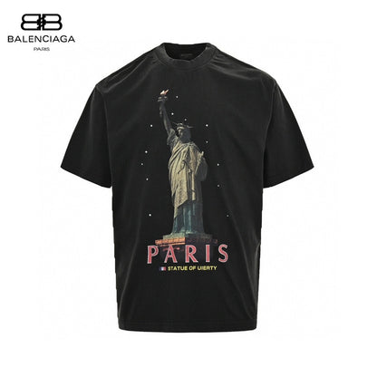 T-shirt Balenciaga Paris Statue de la Liberté (Noir)