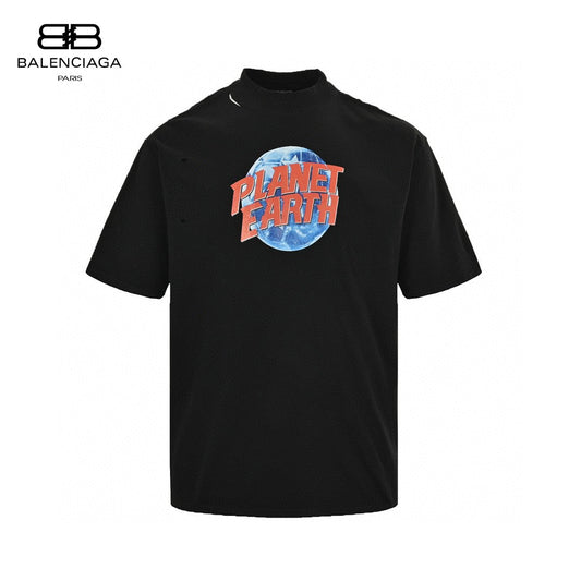 T-shirt noir Balenciaga Planet Earth