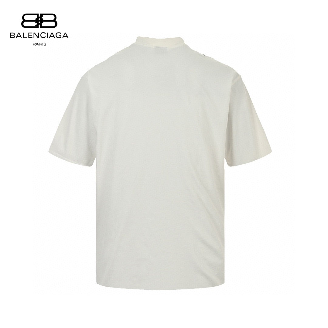 T-shirt Balenciaga Planet Earth (blanc)