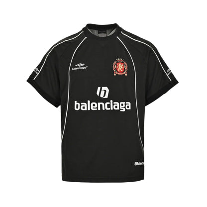 T-SHIRT NOIR AVEC LOGO DE FOOTBALL BALENCIAGA
