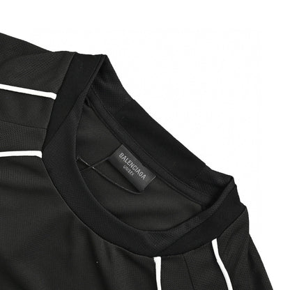 T-SHIRT NOIR AVEC LOGO DE FOOTBALL BALENCIAGA
