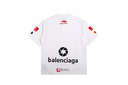 T-SHIRT BLANC AVEC LOGO DU SPONSOR BALENCIAGA