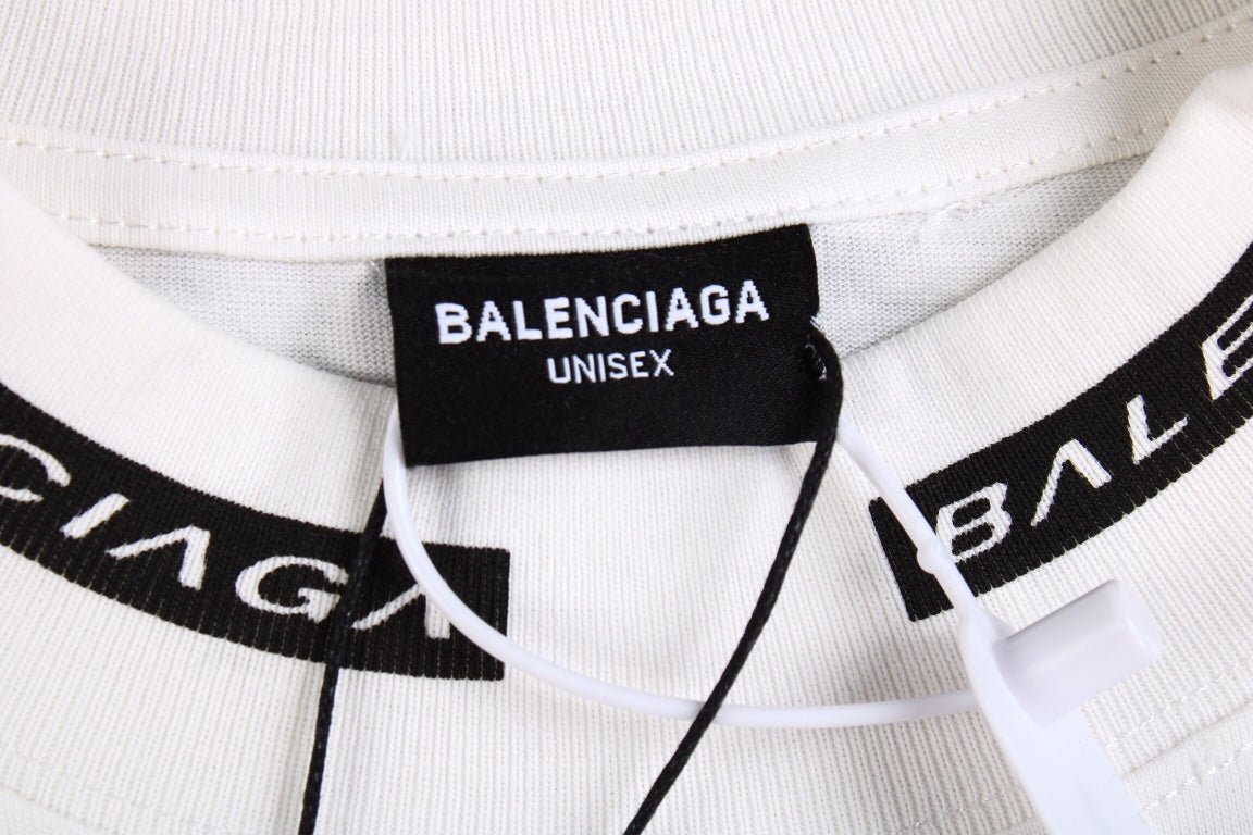 T-SHIRT BLANC AVEC LOGO DU SPONSOR BALENCIAGA