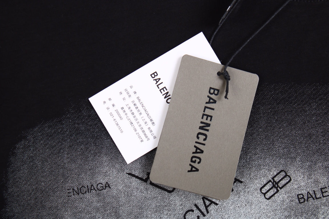 T-SHIRT BALENCIAGA SPRAY LOGO NOIR