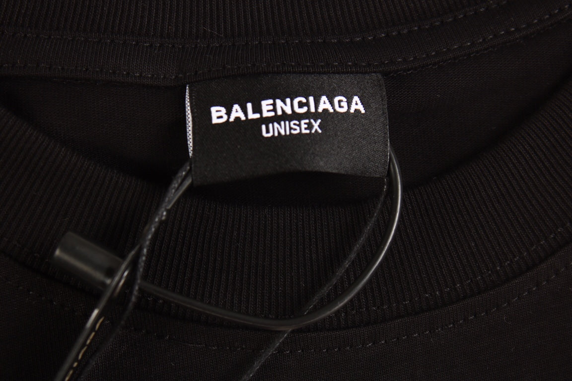 T-SHIRT BALENCIAGA SPRAY LOGO NOIR