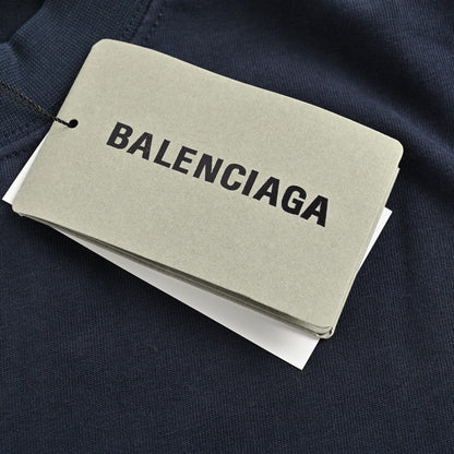 T-shirt Balenciaga - Logo bleu marine au dos