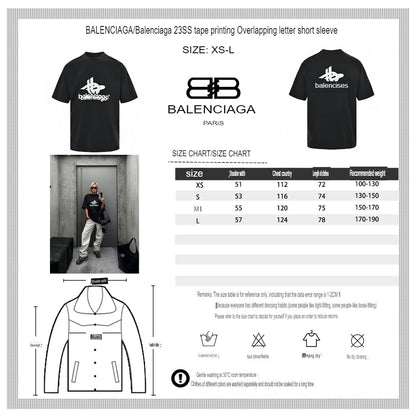 T-shirt Balenciaga - Logo superposé