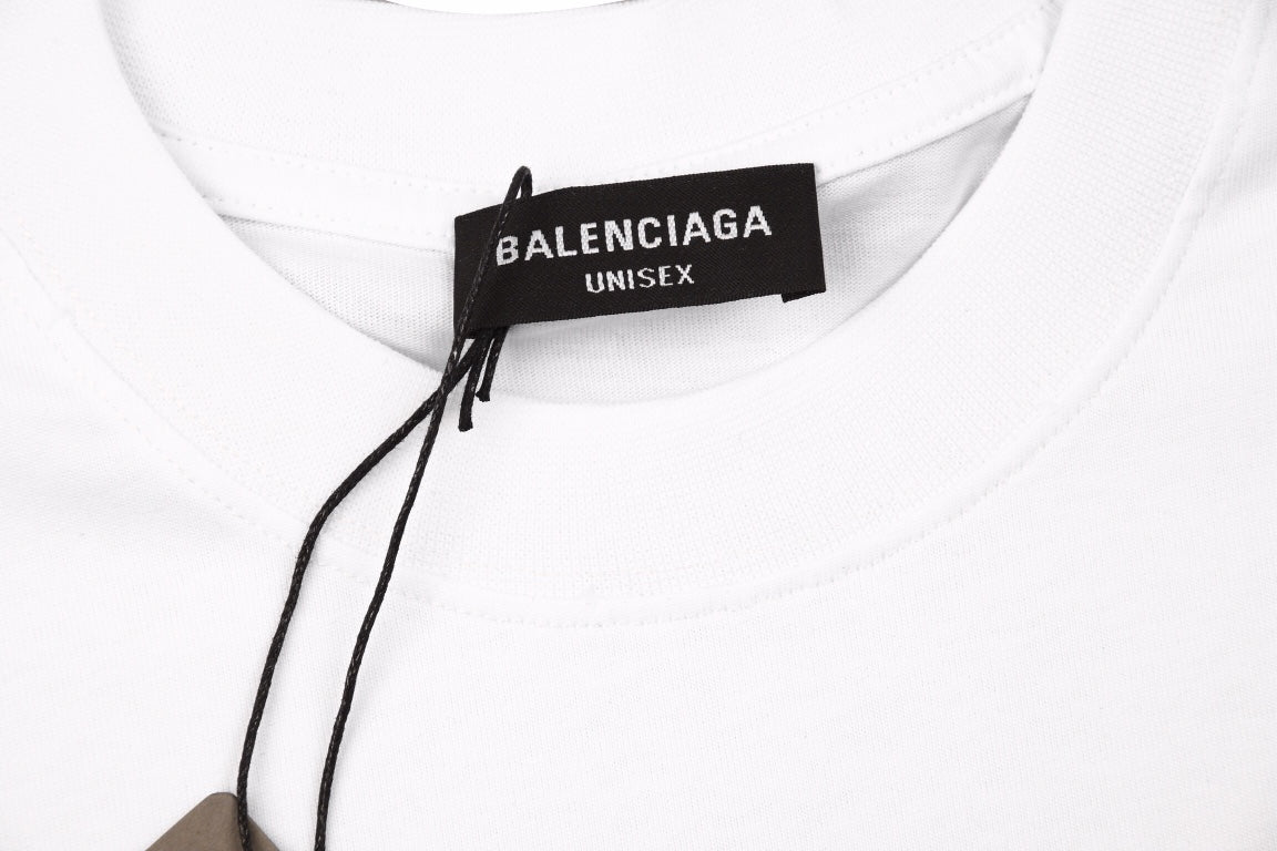 T-shirt Balenciaga avec logo en écriture cursive