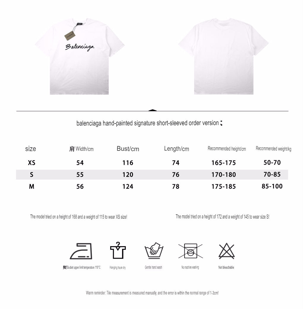 T-shirt Balenciaga avec logo en écriture cursive