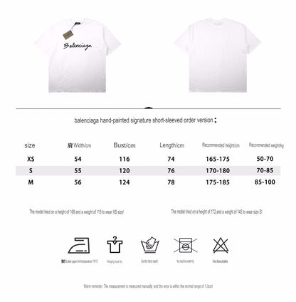 T-shirt Balenciaga avec logo en écriture cursive