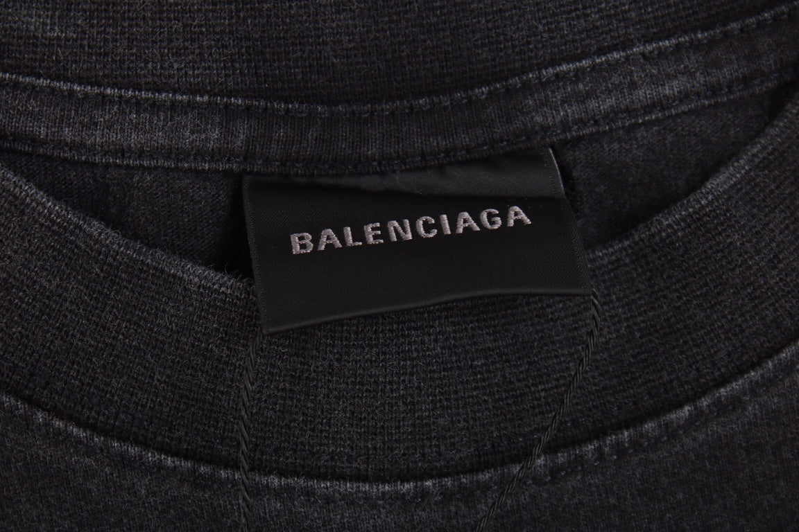T-shirt Balenciaga à effet délavé
