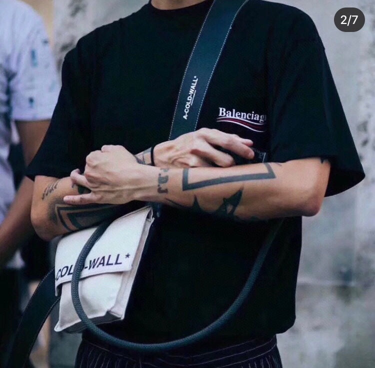 T-shirt Balenciaga Wave Logo (Noir)
