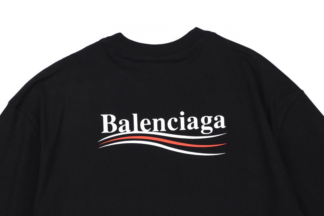 T-shirt Balenciaga Wave Logo (Noir)