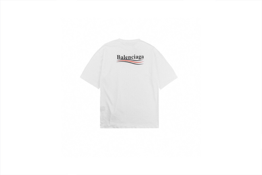 T-shirt Balenciaga Wave Logo (Blanc)