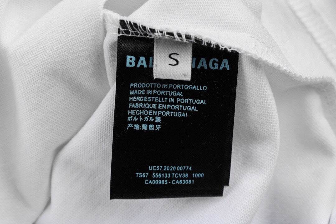T-shirt Balenciaga Wave Logo (Blanc)
