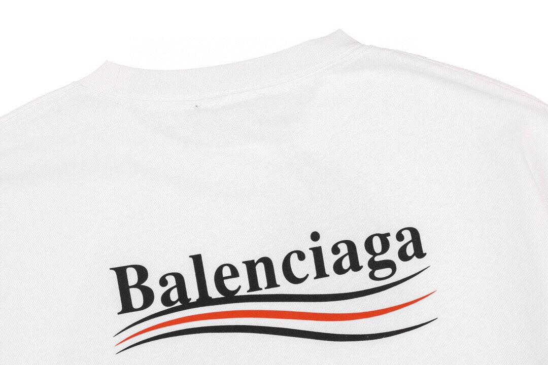 T-shirt Balenciaga Wave Logo (Blanc)