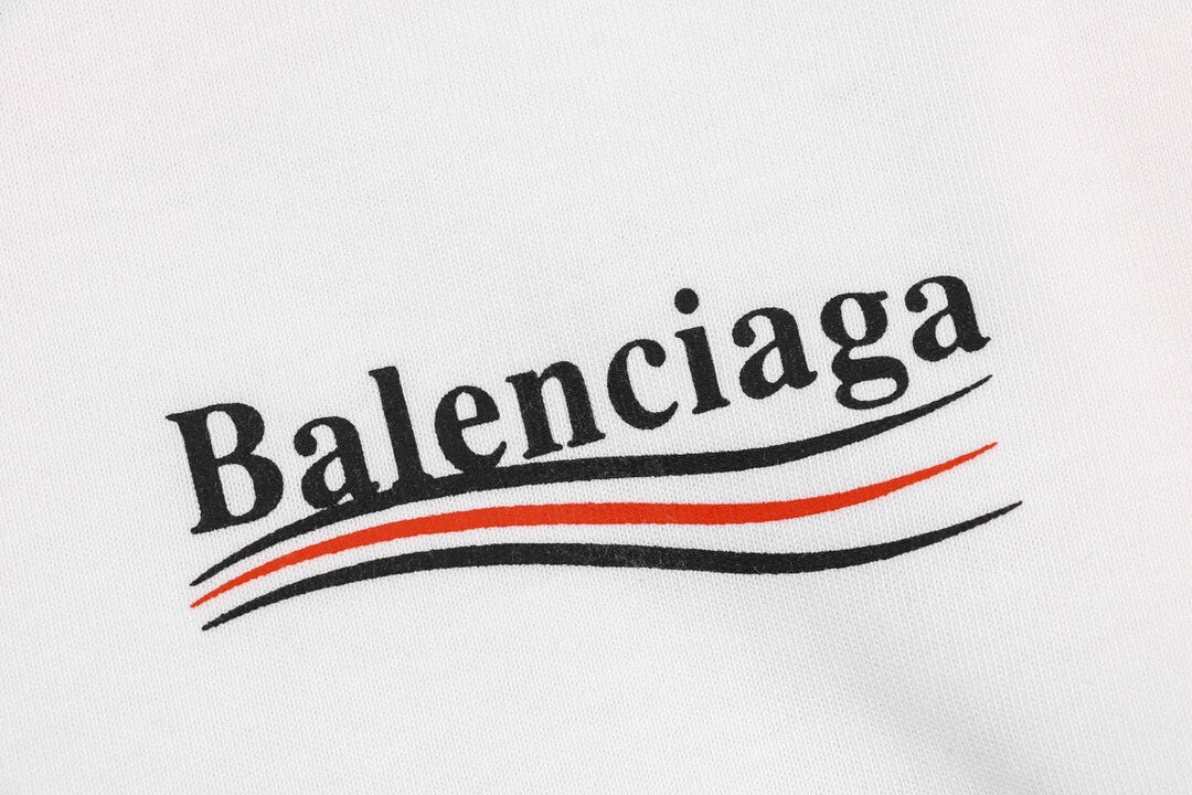 T-shirt Balenciaga Wave Logo (Blanc)