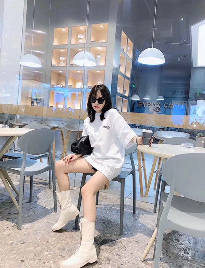 T-shirt Balenciaga Wave Logo (Blanc)