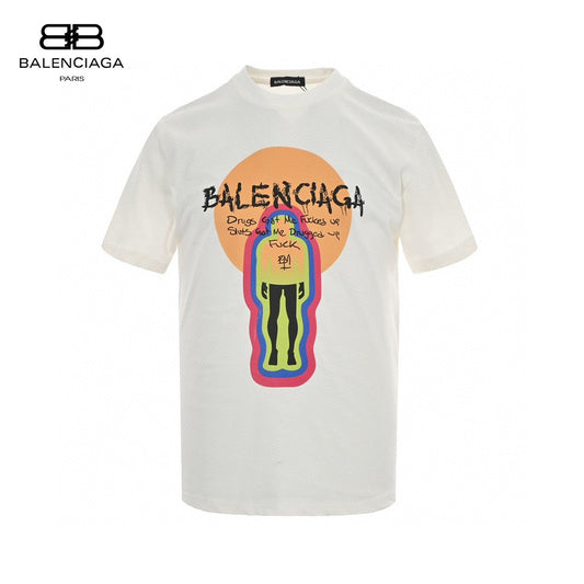 T-shirt blanc Balenciaga à motif graphique