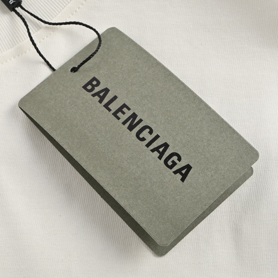 T-shirt blanc Balenciaga à motif graphique