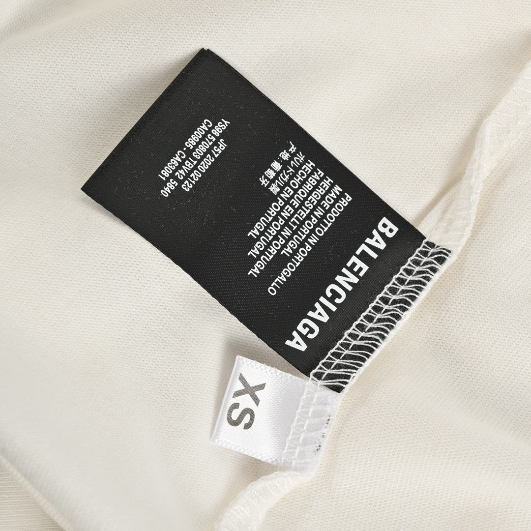 T-shirt blanc Balenciaga à motif graphique