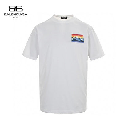 T-shirt blanc Balenciaga à motif montagne