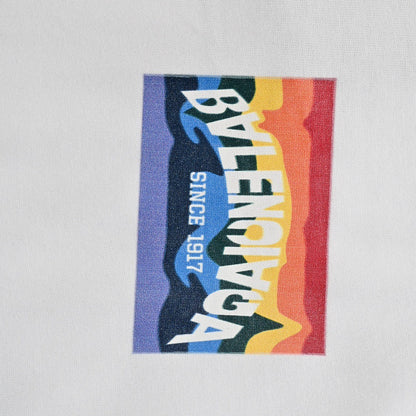 T-shirt blanc Balenciaga à motif montagne