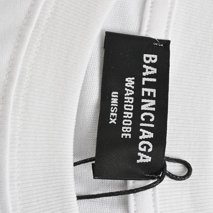 T-shirt blanc Balenciaga à motif montagne