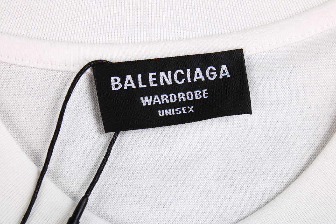 T-shirt Balenciaga x Supreme rouge noir taille S blanc