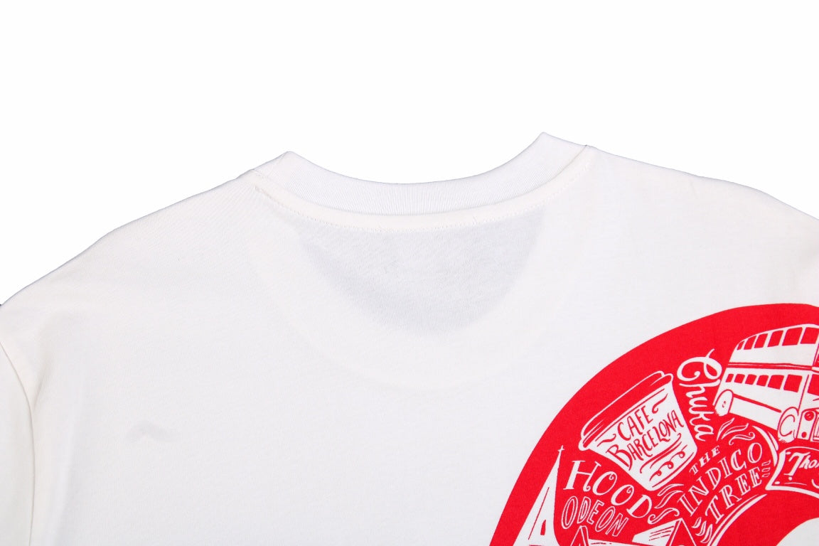 T-shirt Balenciaga x Supreme rouge noir taille S blanc