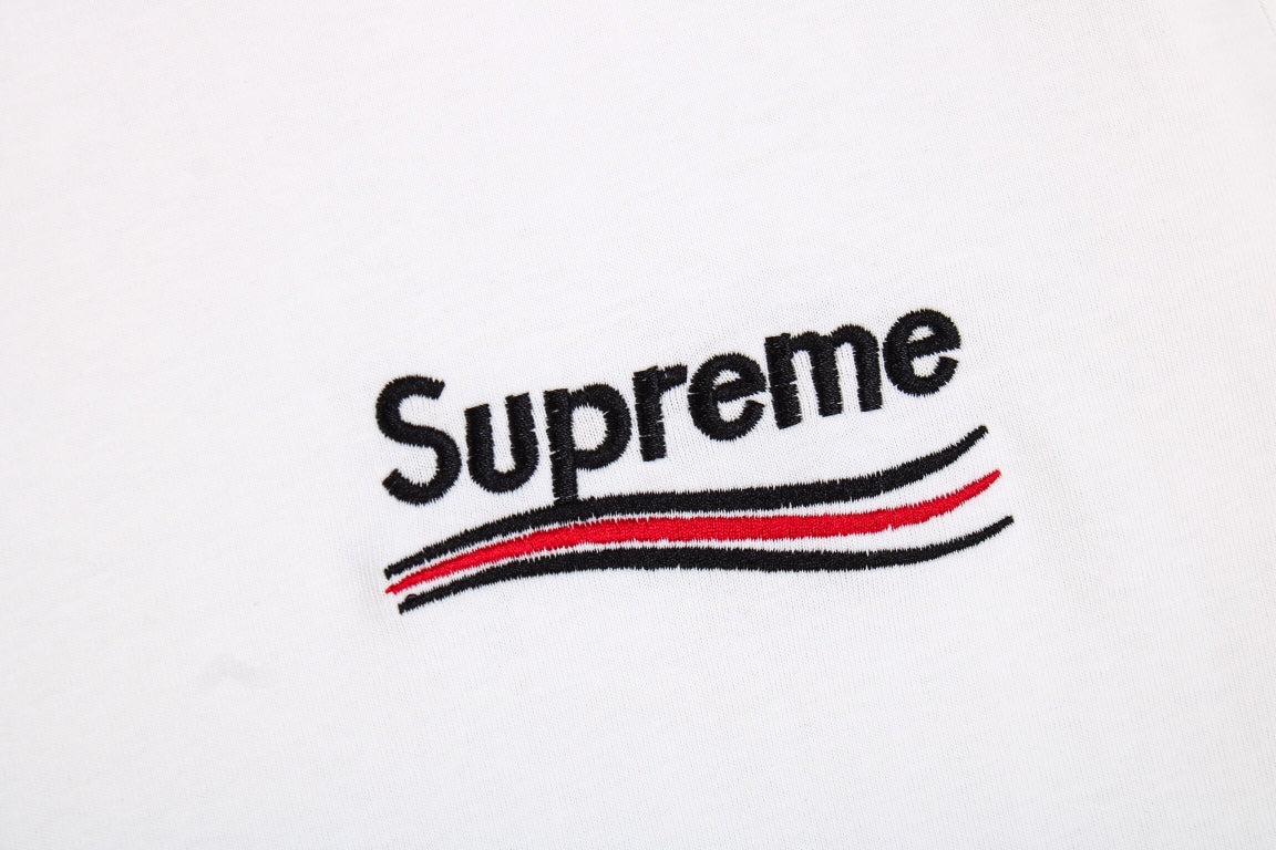 T-shirt Balenciaga x Supreme rouge noir taille S blanc