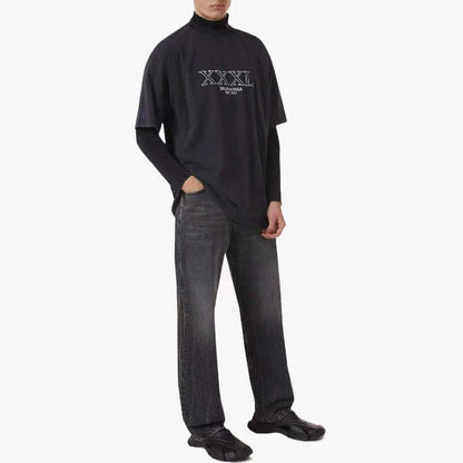 T-shirt Balenciaga XXXL Logo Noir