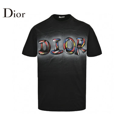 T-shirt Dior à logo artistique (noir)
