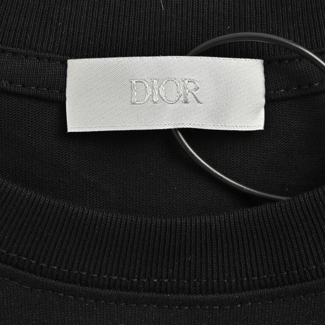 T-shirt Dior à logo artistique (noir)