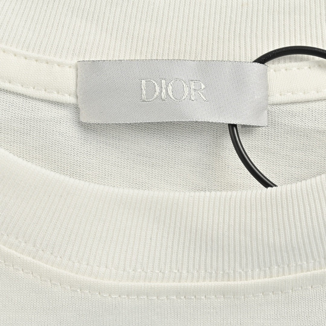T-shirt Dior à logo artistique (blanc)