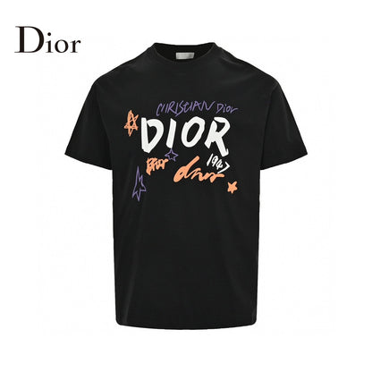 T-shirt noir graphique Dior Christian Dior