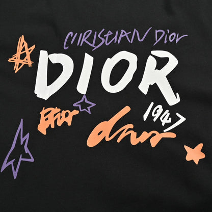 T-shirt noir graphique Dior Christian Dior