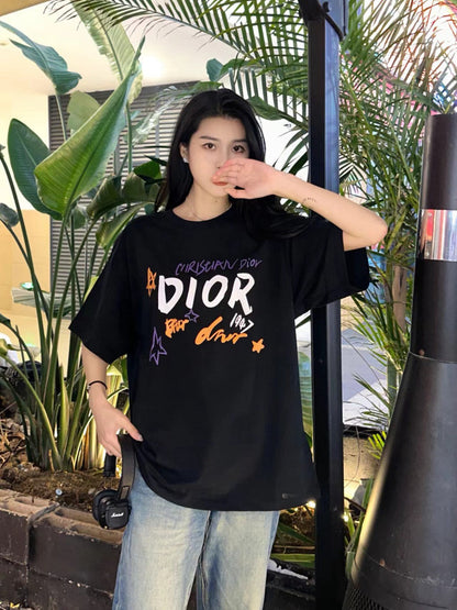 T-shirt noir graphique Dior Christian Dior