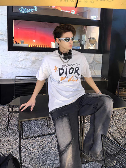 T-shirt blanc graphique Dior Christian Dior
