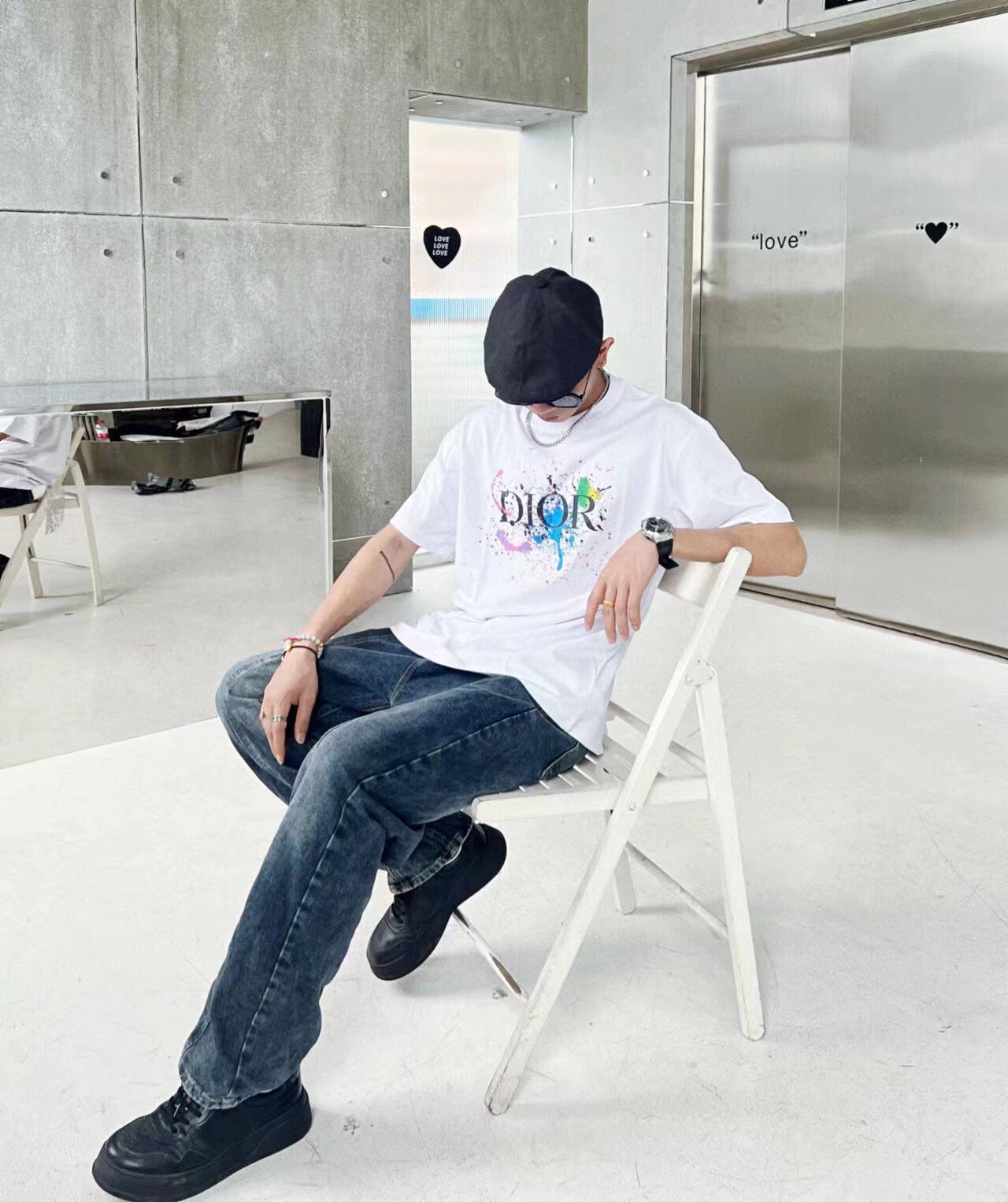 T-shirt graphique Dior Color Splash