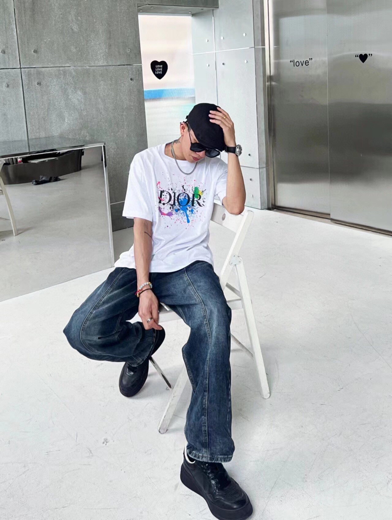 T-shirt graphique Dior Color Splash