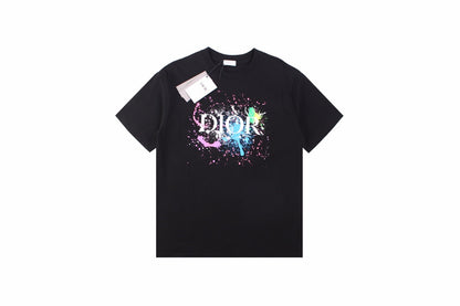 T-shirt graphique Dior Color Splash - Noir