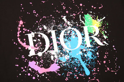 T-shirt graphique Dior Color Splash - Noir