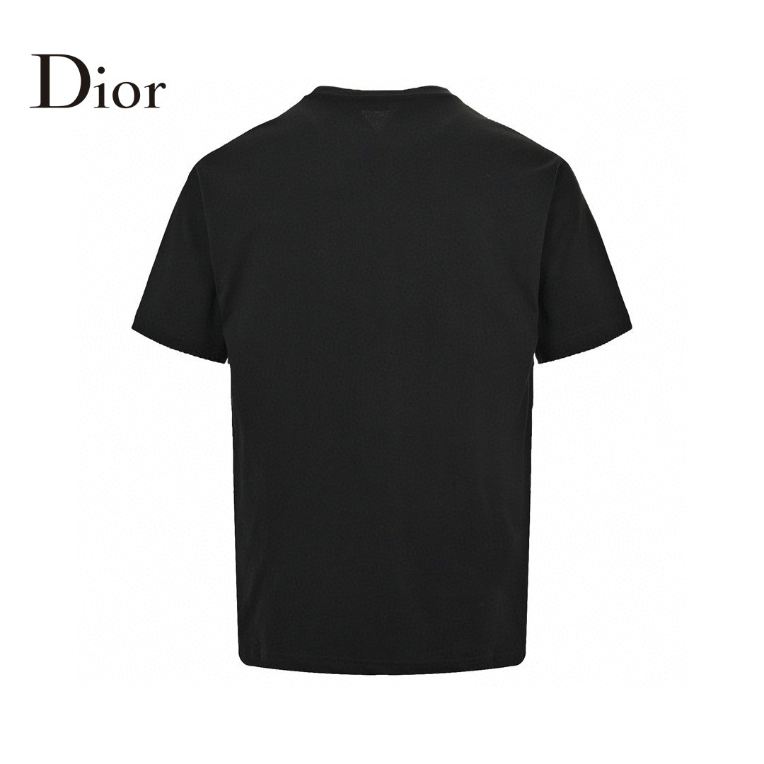 T-shirt Dior avec logo CD brodé (noir)