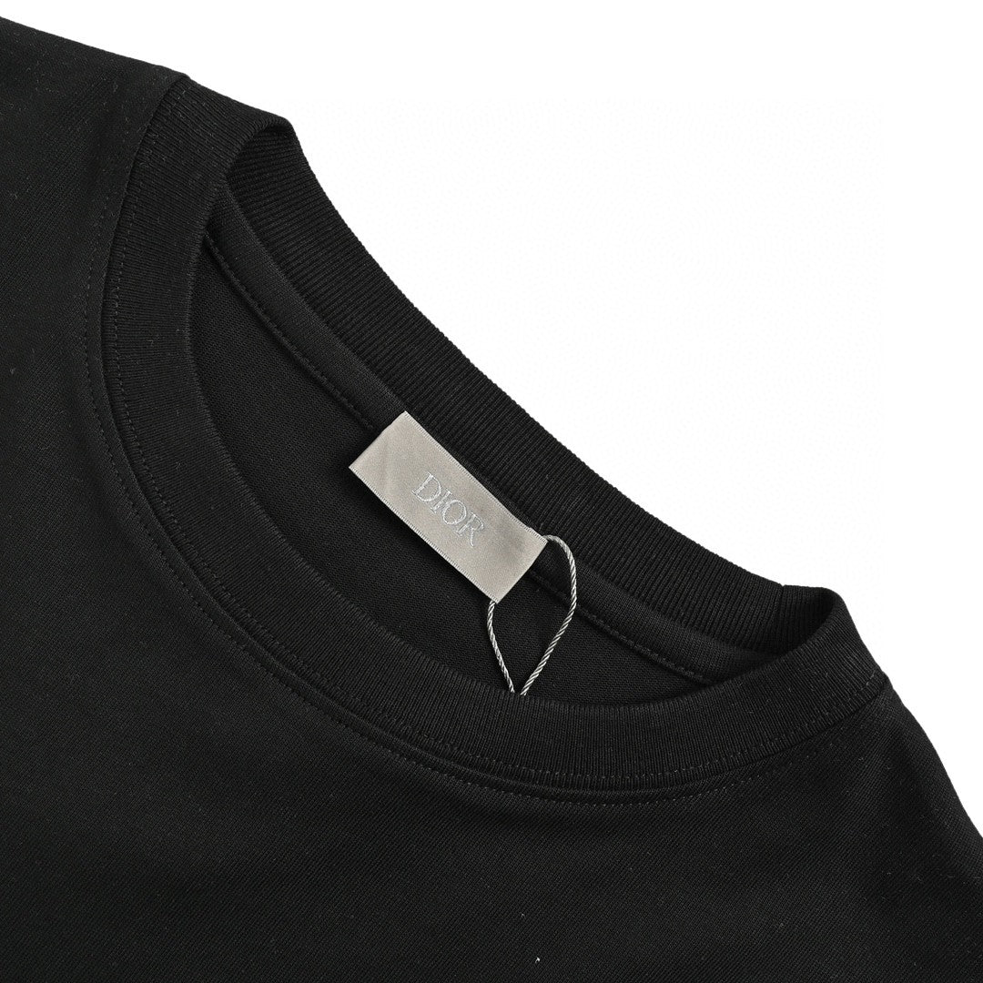 T-shirt Dior avec logo CD brodé (noir)