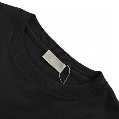 T-shirt Dior avec logo CD brodé (noir)