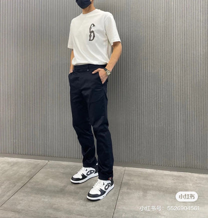 T-shirt Dior avec logo CD brodé (blanc)