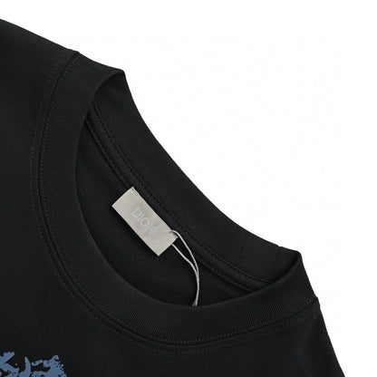 T-shirt Dior à motif monogramme (noir)