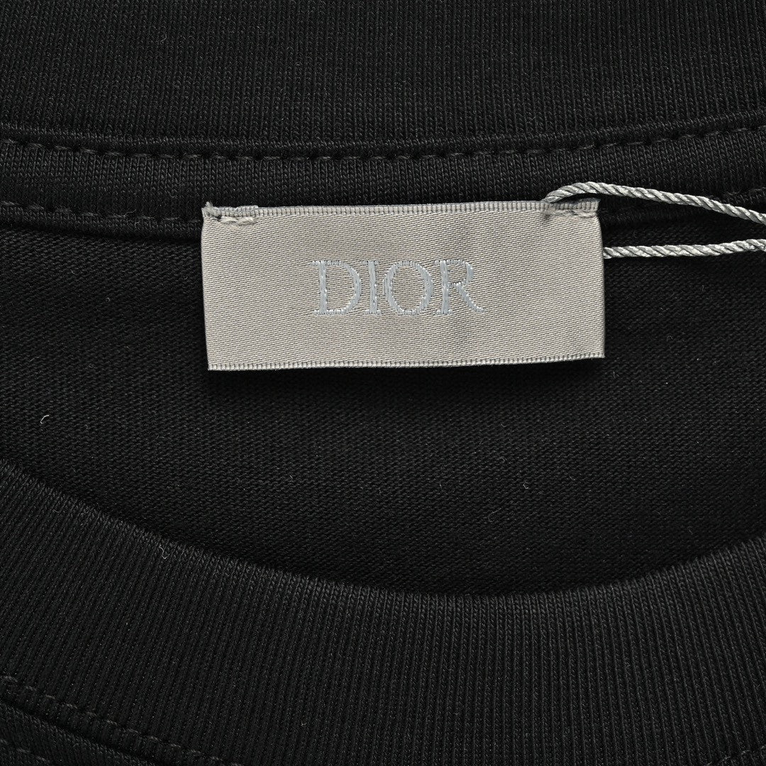 T-shirt Dior à motif monogramme (noir)